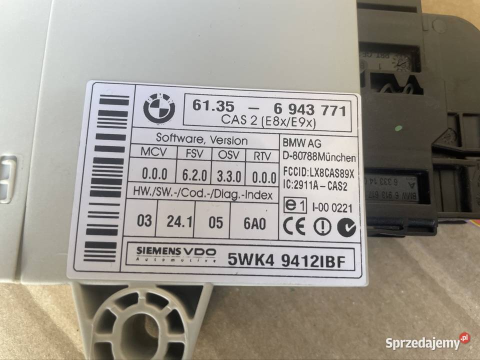 6943771 moduł sterownik cas bmw 3 e90 e91 Szczecin