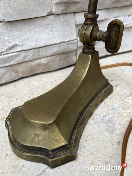 Antyk lampka z brązu XIX w ruchoma i sprawna Antyki Antyki