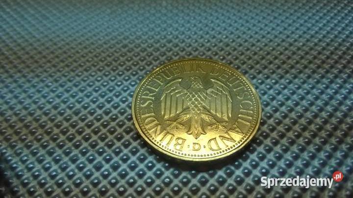 moneta Niemcy 1 marka 1991 złocona 032 Warszawa sprzedam