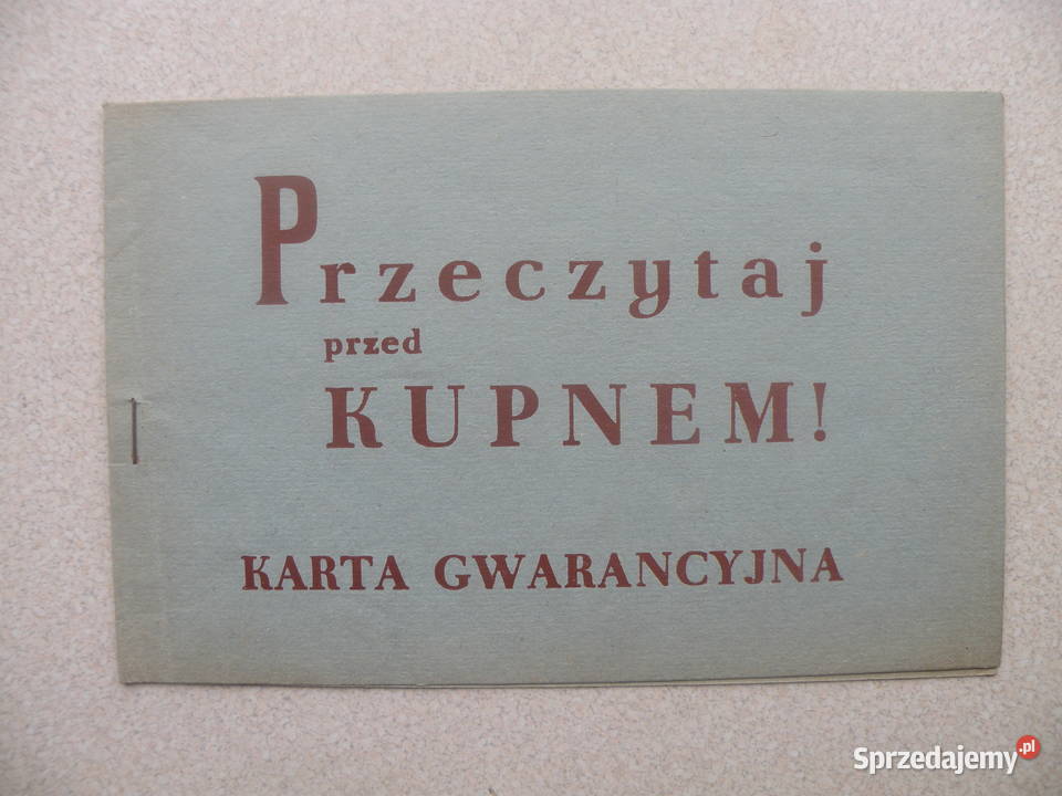 Lodówka SILESIA z PRLu Instrukcja obsługi