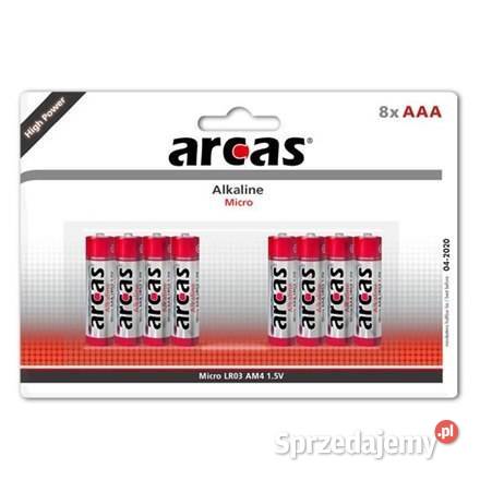 Baterie alkaliczne Arcas AAALR03 8 sztuk lubelskie Lublin