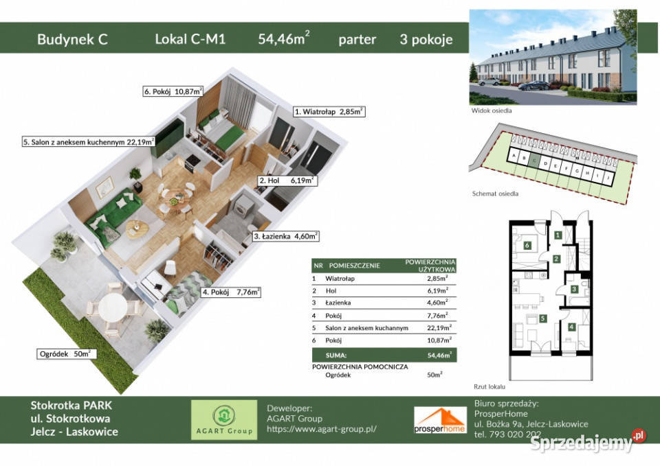 JelczLaskowice CENTRUM OGRÓDEK bezczynszowe z parter Jelcz-Laskowice