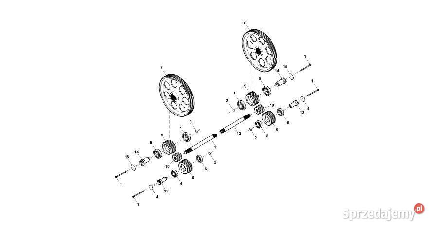 John Deere 9470RX Koło słoneczne R553492 Oś Jastrzębniki
