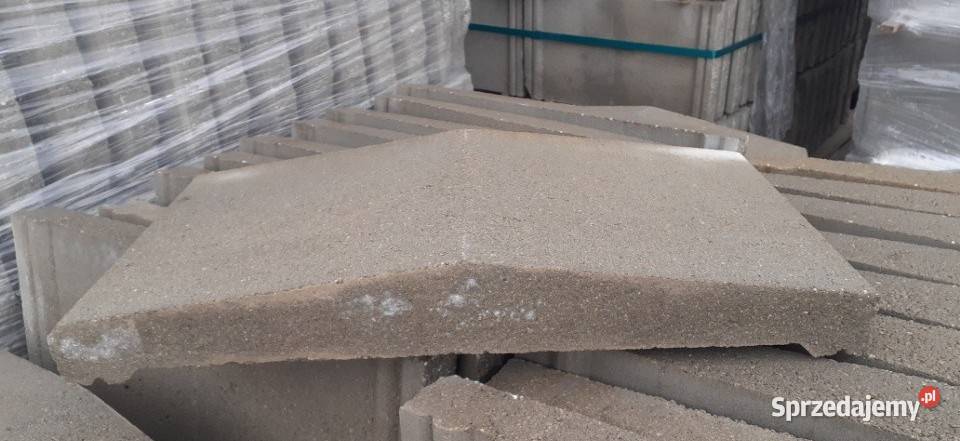 Daszek Dwuspadowy Betonowy Duży 23x46x7 Łupany Kostka brukowa Wielogóra