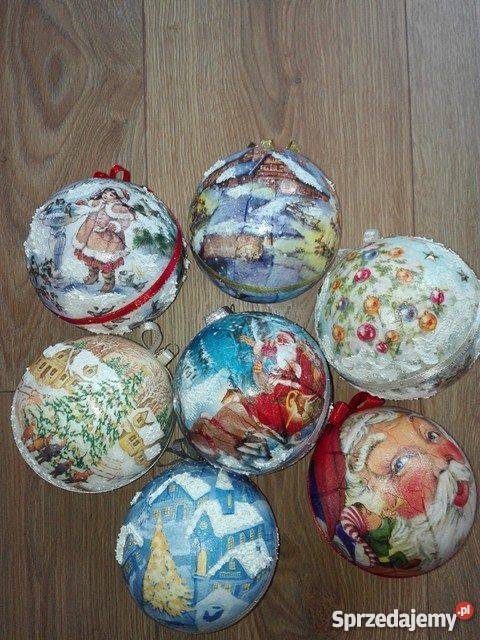 Bombki świąteczne decoupage Kraków sprzedam