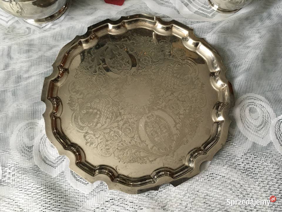 Posrebrzany komplet do kawy 1923 SHEFFIELD Kraków