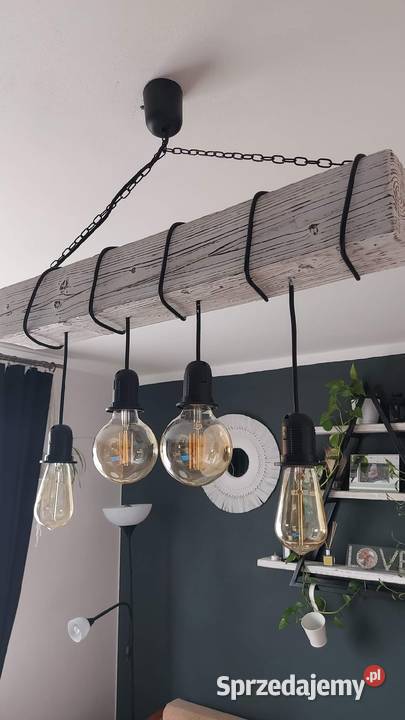Lampa wisząca stara belka retro vintage Wrocław