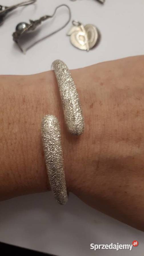 Bransoletka srebrna z brokatem Bransoletki Radom