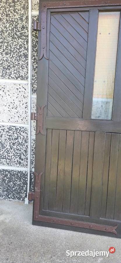 Brama garażowa dębowa