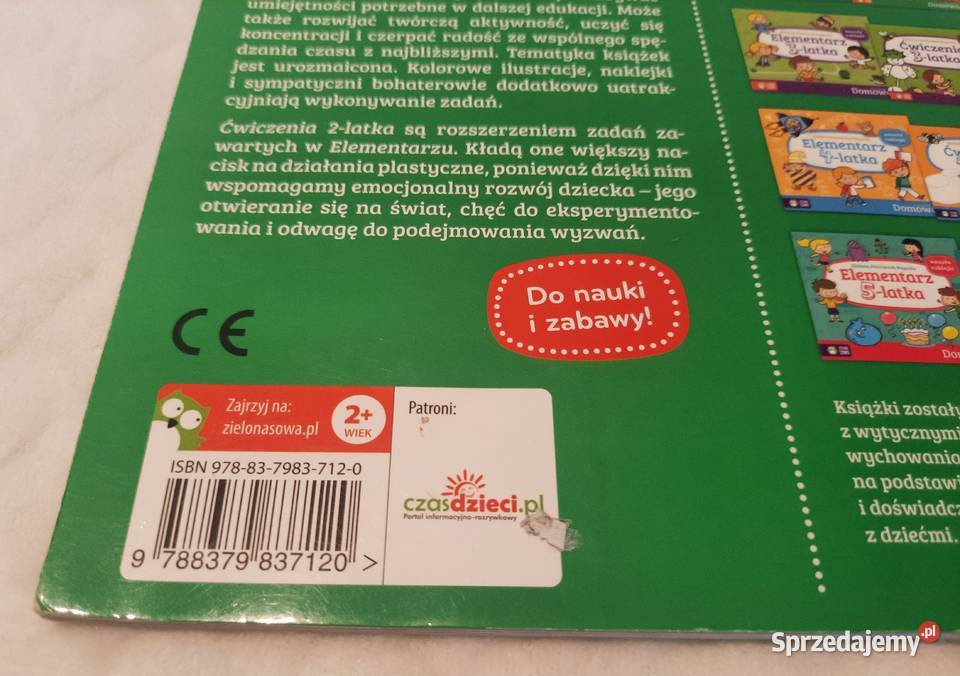 Ćwiczenia 2latka Domowa Akademia Zielona Sowa ISBN 9788379837120 śląskie Czeladź