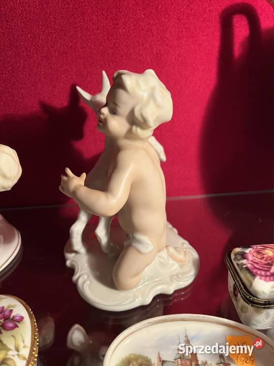 Figurka chłopca z koziołkiem Heinz Schaubach Gdańsk