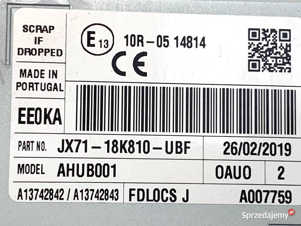 RADIO FORD FOCUS IV JX7118K810UBF ODTWARZACZ sprzedam