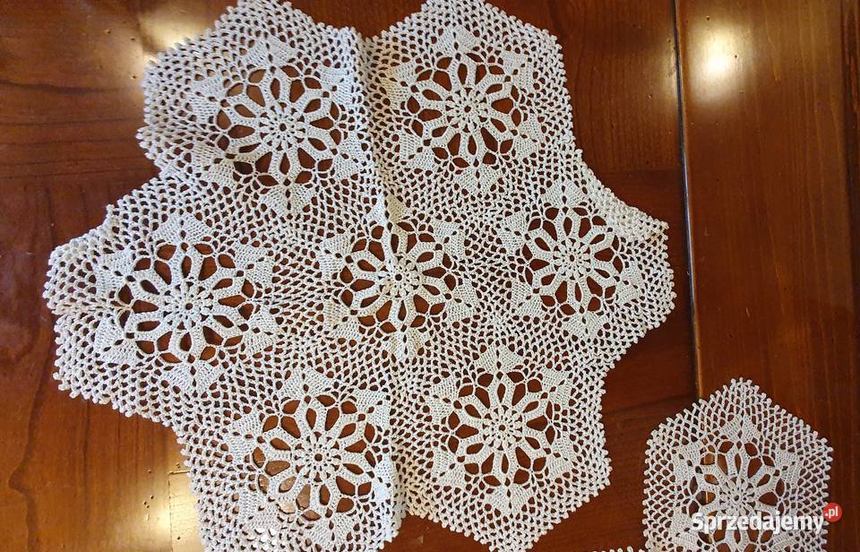 SERWETKI KORONKOWE ręcznie wykonane beżowe beżowy Lublin