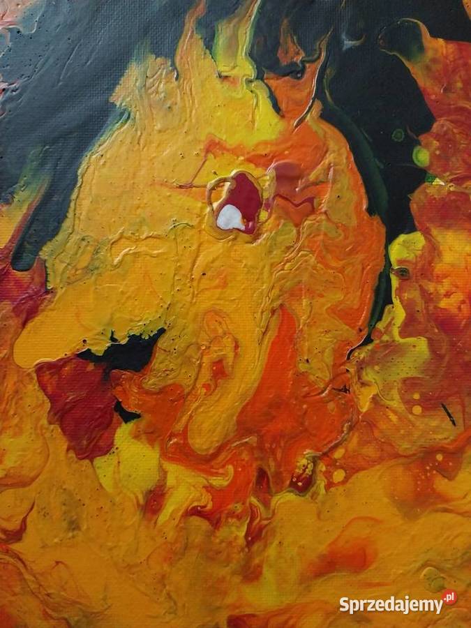 Żółty Ptak z Ulicy Sezamkowej obraz pouring Ciechanów