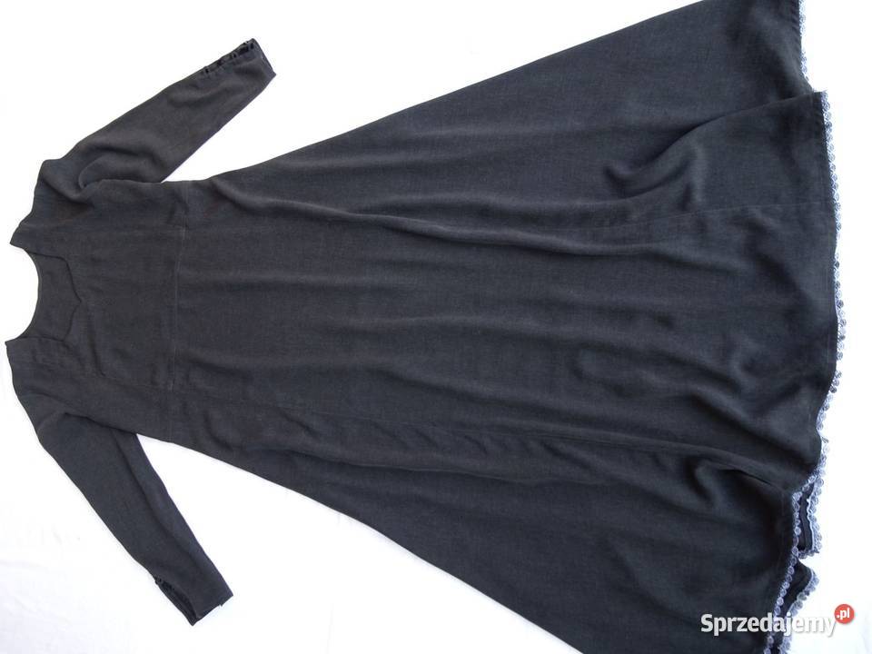 Długa Sukienka grafitowa ciemnoszara 40 L małopolskie Nowy Sącz sprzedam