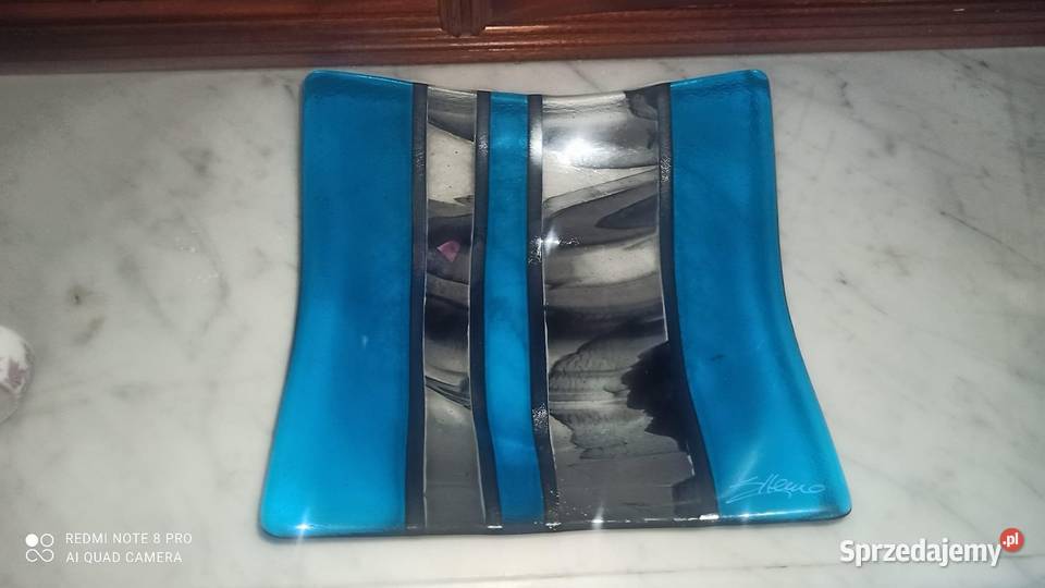 Patera szkło artystyczne sygnowana pomorskie Gdańsk sprzedam