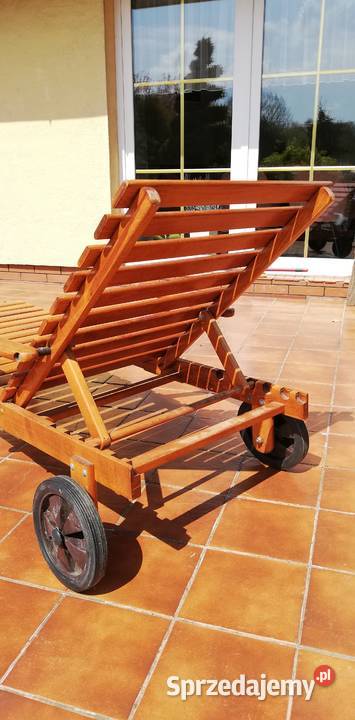 Łóżko ogrodowe drewniane z regulacją leżanka Garwolin