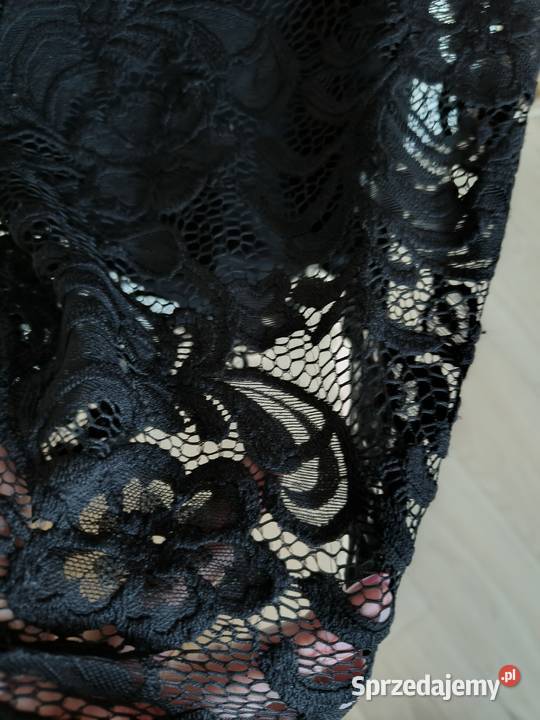 Sukienka koronkowa czarna mini wizytowa Gdańsk
