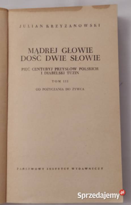 Mądrej głowie dość dwie słowie tom 1 3