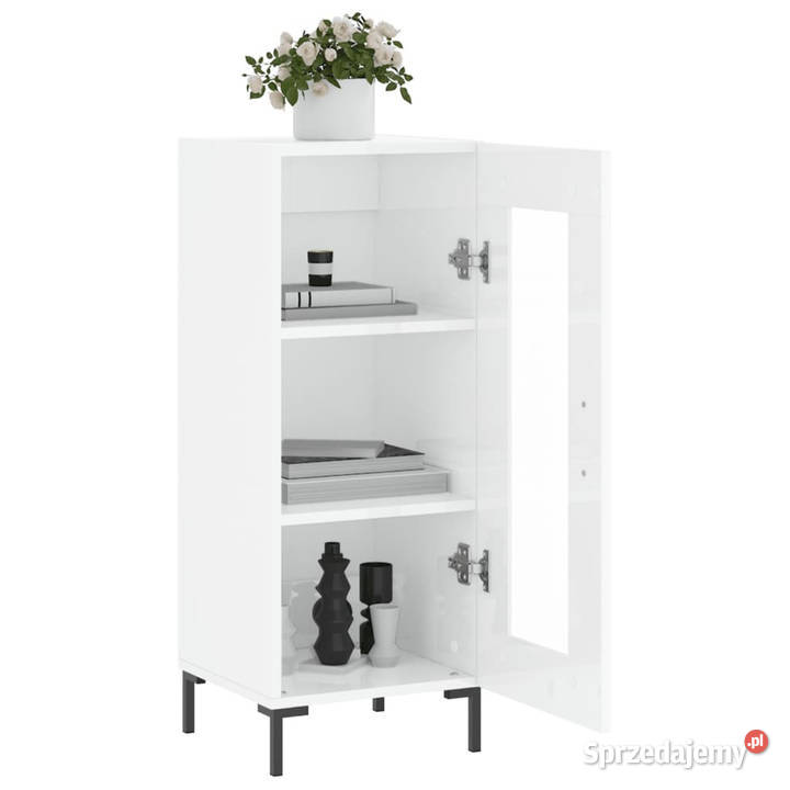 Szafka biała połysk 345x34x90 materiał