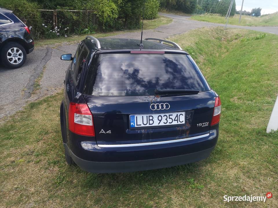Audi A4 B6 Avant Kombi 19 TDI Quattro USZKODZONY Niedrzwica Duża