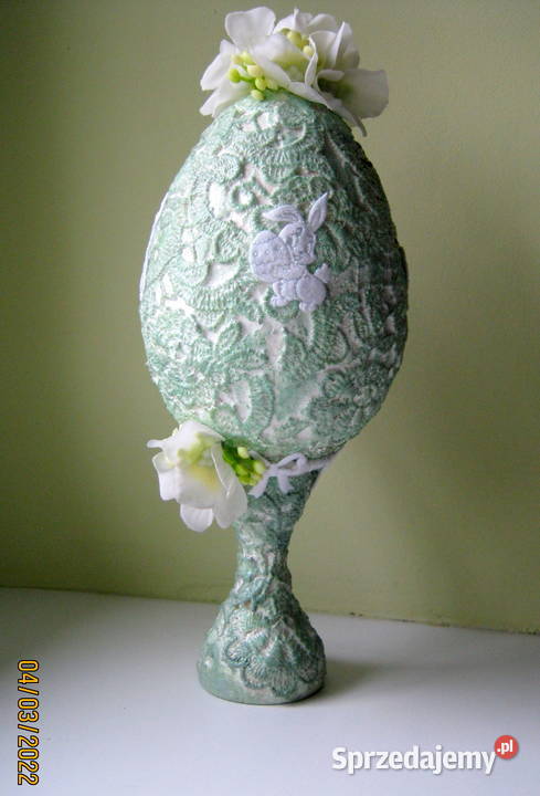 Jajko Ozdobne XXL Stroik Wielkanocny Rękodzieło Kraków