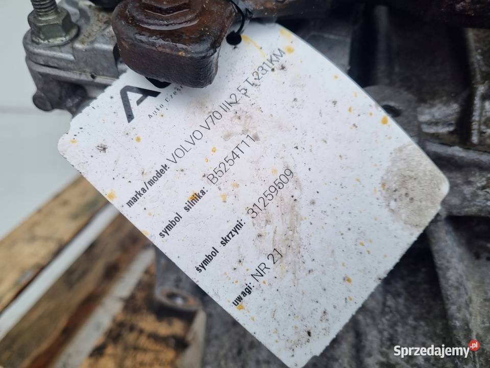 Volvo V70 III S80 II 25 T turbo SKRZYNIA BIEGÓW Janów