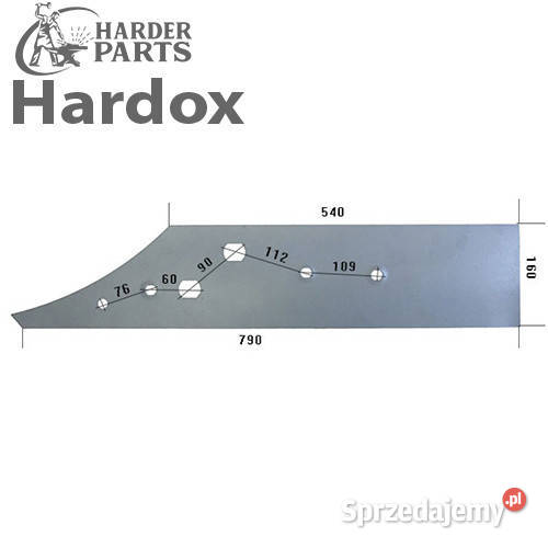 Płoza długa HARDOX RS20544Pd części do pługa Suwałki
