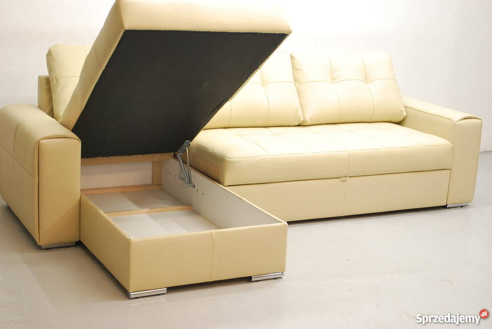 beżowy SKÓRA NATURALNA NAROŻNIK Z FSPANIA 10006 Poznań