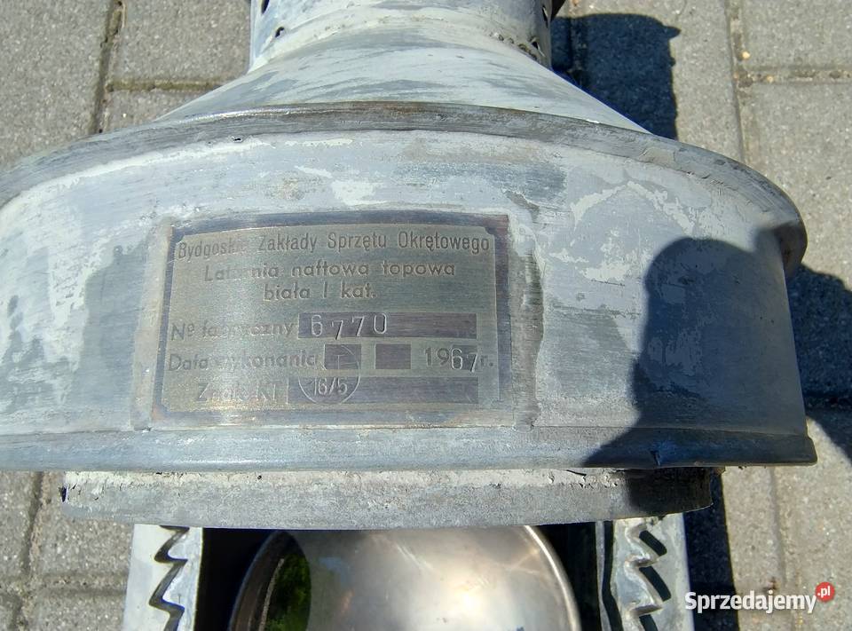 Stara lampa okrętowa naftowa PRL Marynistyka pomorskie Gdynia sprzedam