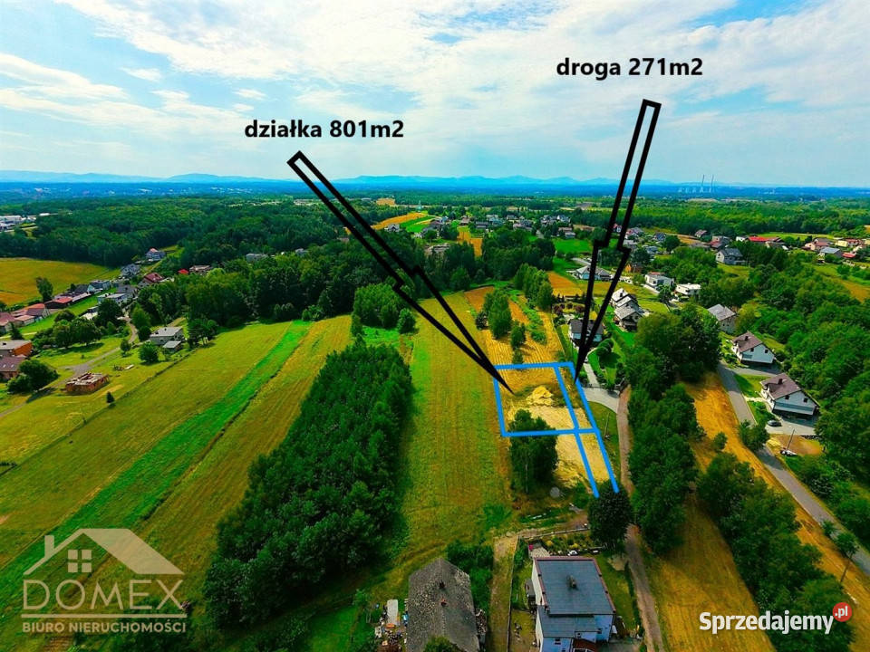 Grunt Mszana 1072m2 Sprzedaż