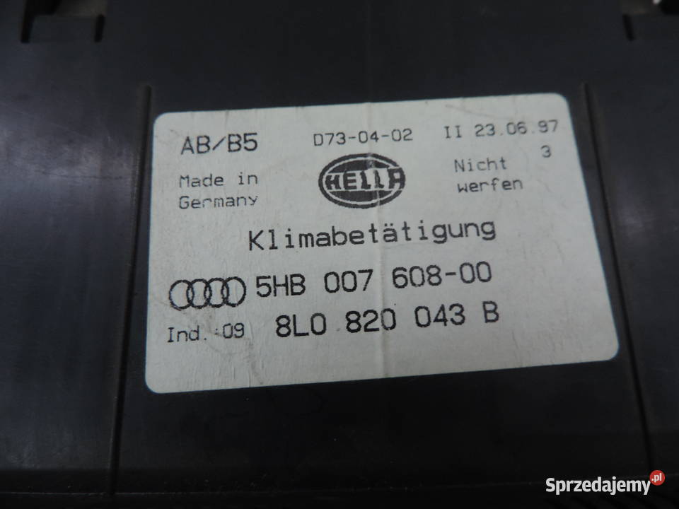 PANEL KLIMATYZACJI 8L0820043B AUDI A4 B5 Nowy Sącz