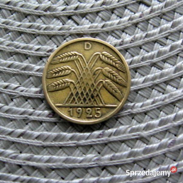 Niemcy Weimar 5 Reichspfennig 1925r D wielkopolskie Kalisz
