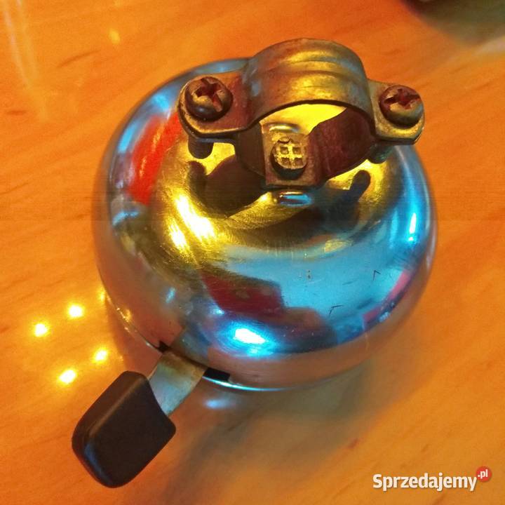 Duży dzwonek rowerowy retro vintage chromowana Świebodzice