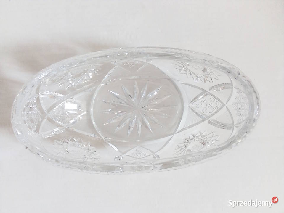 kryształowa żardiniera gondola vintage PRL śląskie Częstochowa