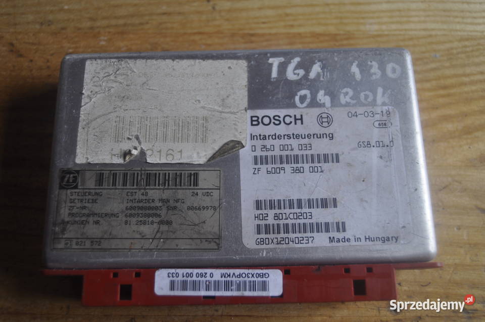 MAN TGA TGX sterownik INTARDERA 0260001033 Sierakowice