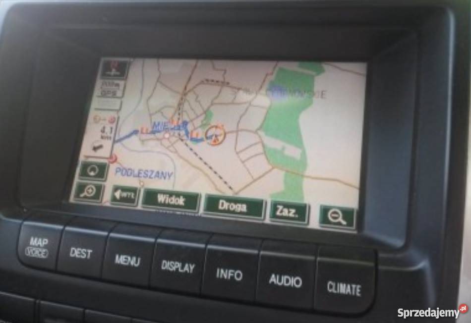 Mapa nawigacja Toyota Lexus lektor menu polskie Poddębice