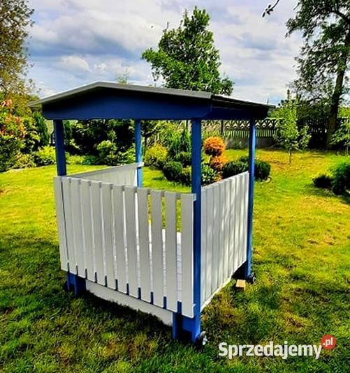 Piaskownica drewniana z domkiem ogrodowy domek Radków