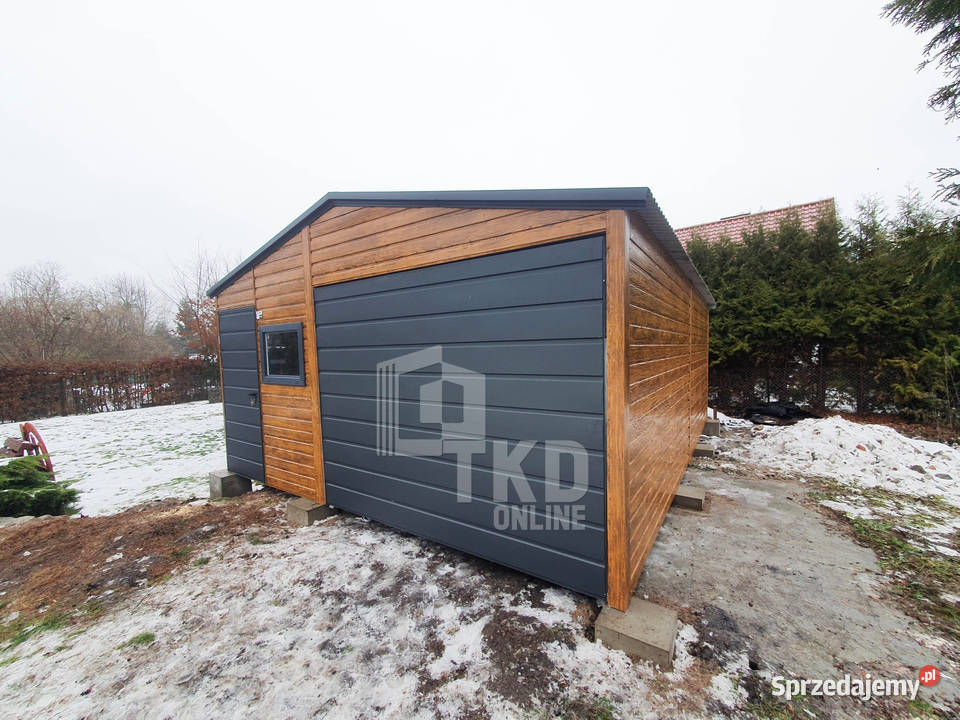 Garaż Blaszany 5x6 Brama 3x okno PCV drzwi TKD92 432zł/m2 dolnośląskie Jelenia Góra