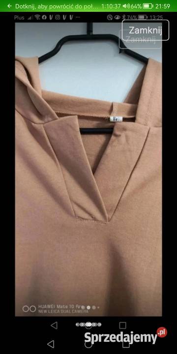 Bluza z kapturem brązowy/beżowy Piotrków Trybunalski