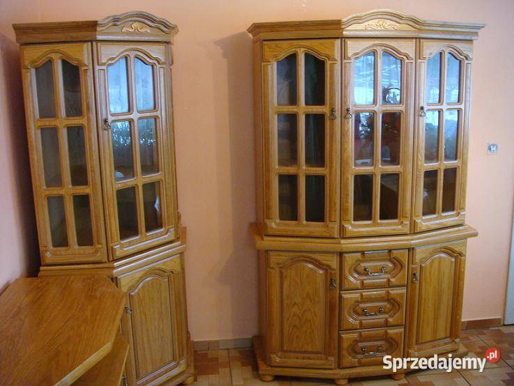 Stylowy Kredensik 120 Dębowy Dąb Rustikalny 120cm śląskie Zabrze