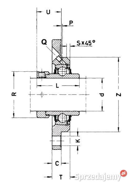 Łożysko kołnierz okr kompl RME70 małopolskie Kamionna