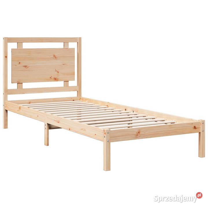 Dłuższe łóżko bez materaca lite drewno 100x210 Łóżka