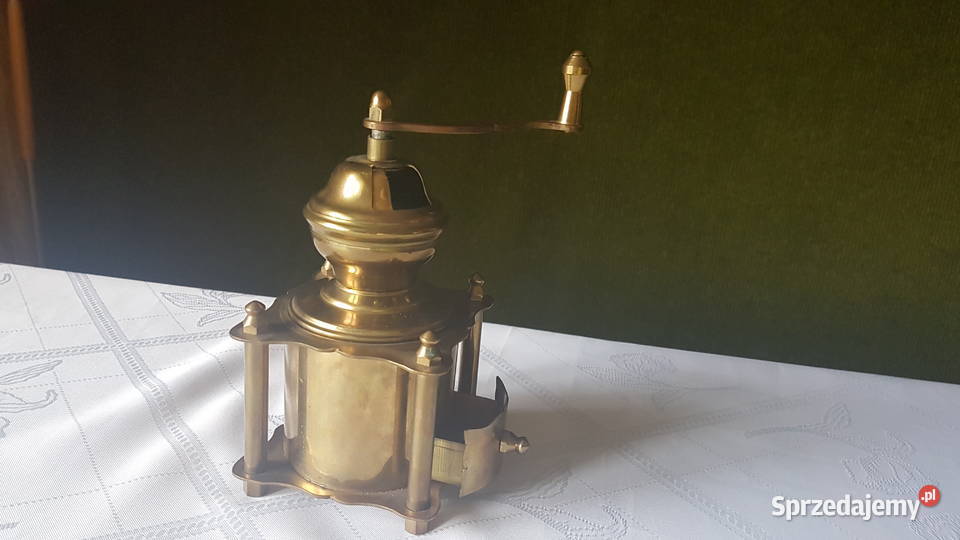 młynek do kawy z mosiądzu Przedwojenny Tarnowskie Góry