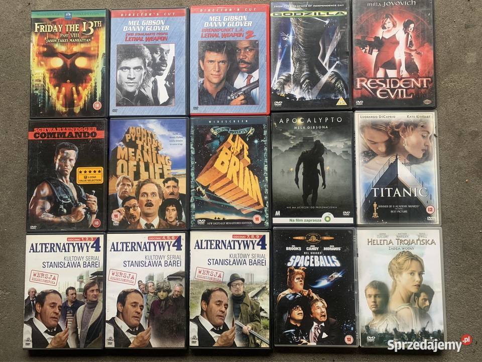 Kolekcja filmów na DVD z lat 80 tych 90 tych i DVD