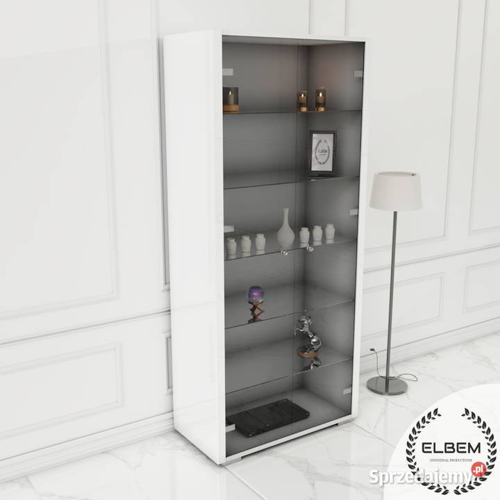 Szklana biała gablota Glamour Warszawa