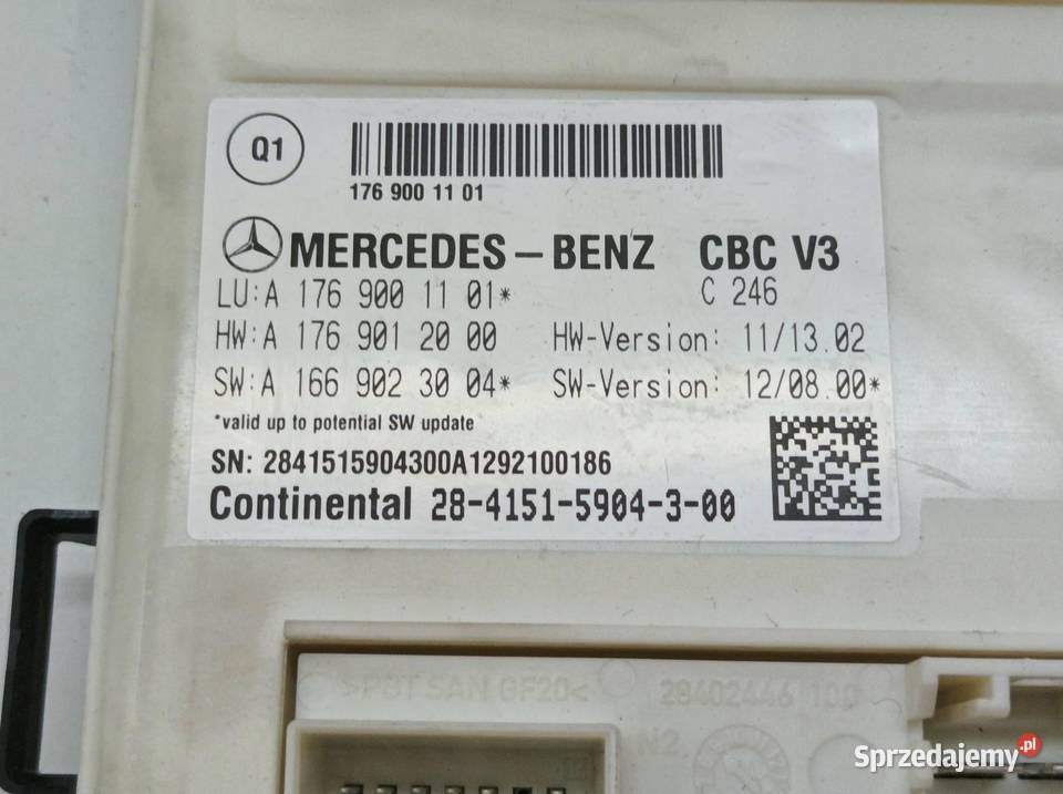 MODUŁ SAM CBC V3 A1769001101 MercedesBenz Aklasa świętokrzyskie