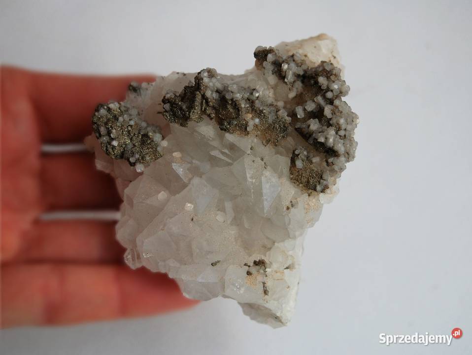 Kryształ górski piryt szczotka naturalny sprzedam