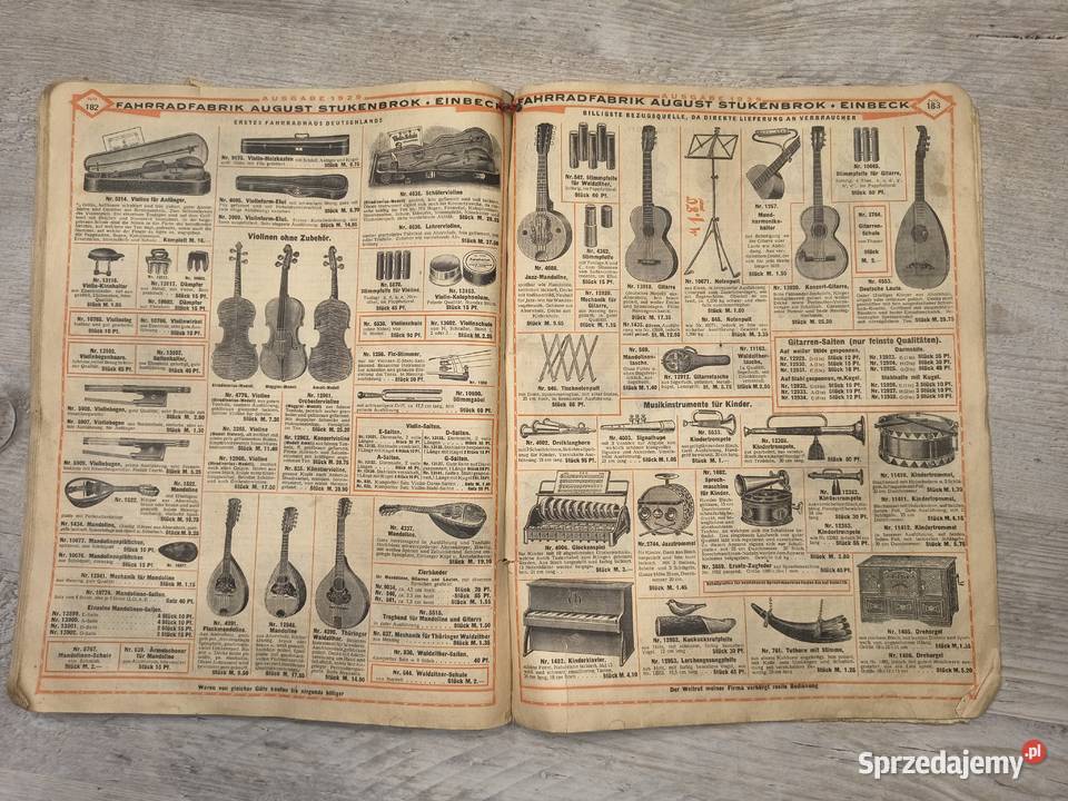Stary katalog z 1929r August Stukenbrok Einbeck Polska