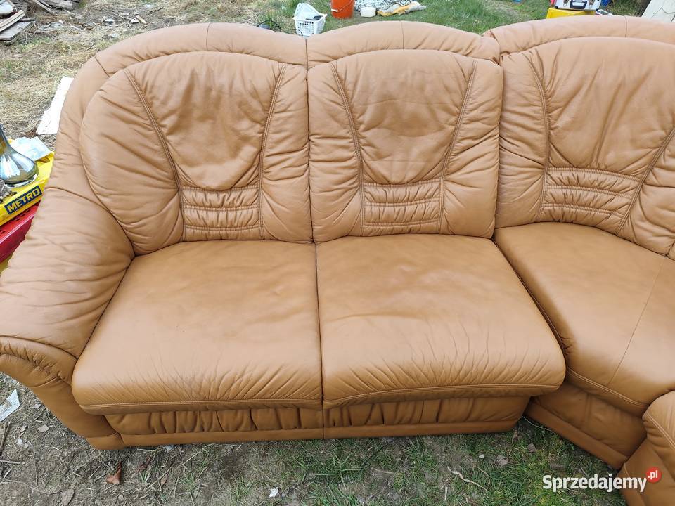 Narożnik skórzany Himola plus fotel Lubin